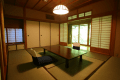 温泉内湯・中庭テラス付 和洋室「柚子」／1F(100平米)