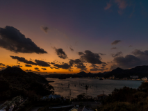 夕暮れ時のお部屋からの眺望（１２月中旬）