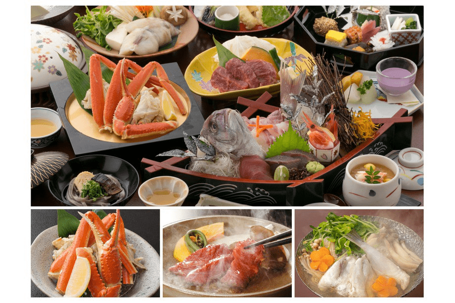 【年末年始・お正月×竹亭×温泉】岡山和牛＆ふぐ＆かに＆小鯛！特選会席をお食事会場で♪