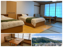 【ベッド＆椅子テーブルのお部屋16畳】温泉街や山々を一望/禁煙