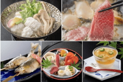 夏のグルメ会席（竹コース）です。