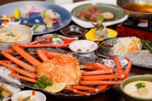 ◆先着200名3000円割引◆まもなく禁漁！「男鹿の赤がに☆丸ごと１パイ付」希少価値のカニを厳選！＜和食コース＞