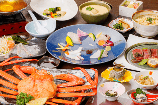 ◆先着200名3000円割引◆まもなく禁漁！「男鹿の赤がに☆丸ごと１パイ付」希少価値のカニを厳選！＜和食コース＞