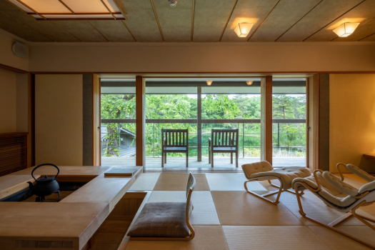 101号室 ホテル1番人気、源泉かけ流しの温泉付離れ・スイートルーム（和室・ツイン）