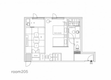 205号室 北欧スタイルと和の融合が楽しめる和室付スーペリアツインルーム 205号室 北欧スタイルと和の融合が楽しめる和室付スーペリアツインルーム