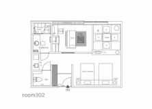 302号室 中庭に面した天井の広い和室・バルコニー付デラックスツインルーム 302号室 中庭に面した天井の広い和室・バルコニー付デラックスツインルーム