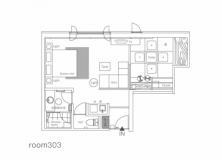 303号室 美しい吾妻連峰を堪能、山側に面した和室付デラックスダブルルーム 303号室 美しい吾妻連峰を堪能、山側に面した和室付デラックスダブルルーム