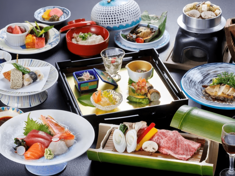 ★いわて牛＆「あわび」★豪華食材満喫♪デラックス和食膳【夕食はレストラン】