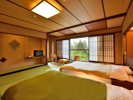 Modern Japanese-Style Room with Indoor Bathtub
