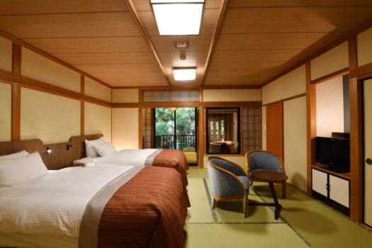 [Soranooto]Japanese Style Twin Room with Private Open-Air Bath