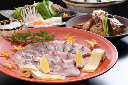 ■□桃鯛とブリヒラの出汁しゃぶ×奈義和牛の鉄板焼き□■ ■□桃鯛とブリヒラの出汁しゃぶ×奈義和牛の鉄板焼き□■