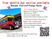 Free shuttle bus service available