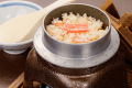 紅ズワイガニ釜飯
