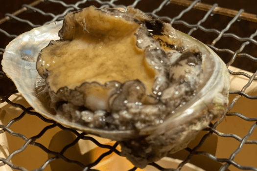 北海道産活蝦夷あわび踊り焼き