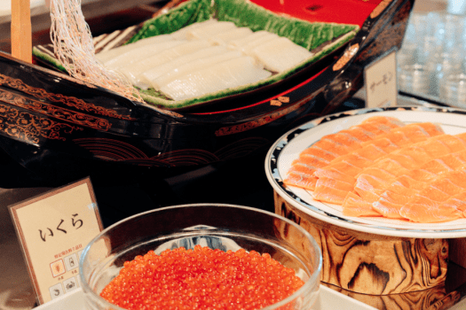 いくら！いか！サーモン！／朝食バイキング一例