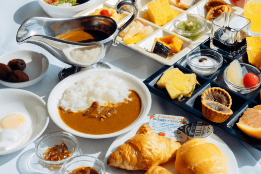 朝食バイキング一例