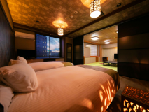 ◆リニューアル和洋室（10畳洋室+15畳和室）◆【禁煙】