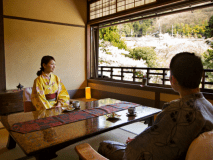 お部屋からの風情溢れる景色を堪能。