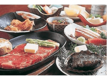 豪華三大グルメ！但馬牛＆あわび＆海賊焼きコースです♪