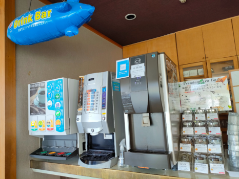 ご宿泊のお客様は24時間ドリンクバーをご利用頂けます。