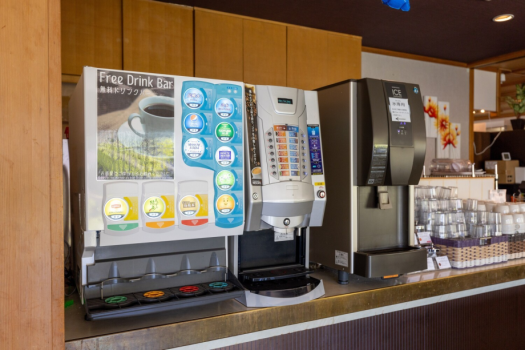 ドリンクコーナー(無料)24時間ご利用いただけます。
