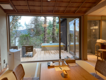 自然に包まれた露天風呂付離れ和洋室「九重」(70㎡)