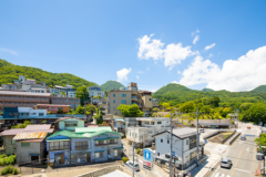 ホテルから石段街の眺望