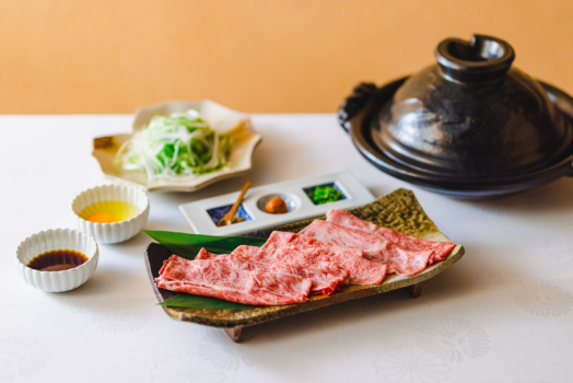 薬味＆タレで食べ方いろいろ！自分流にアレンジして楽しめます「天草黒牛 牛しゃぶプラン」