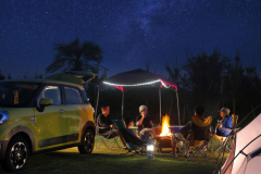 オートキャンプ区画サイトスペース(12ｍ×10ｍ)　※駐車スペース(1台分含む)
※大型のテントと大型のスクリーンテントは
　張れない場合がございますのでご注意ください