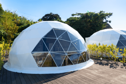 ■Standard Terrace■ 6-meter dome-shaped tent・All-weather BBQ space