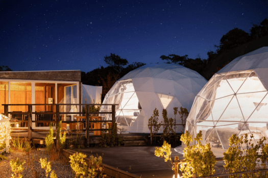 ■Standard Terrace■ 6-meter dome-shaped tent・All-weather BBQ space