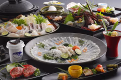 とらふぐ&伊勢海老&淡路牛の「淡路贅沢三昧」