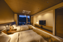 [New guest room] Relaxing modern Japanese/Western 12 tatami mats◆Simmons twin beds◆Non-smoking