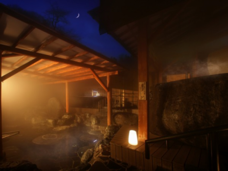 露天風呂(東・月夜)