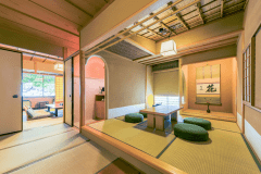 【西館3階特別室】「千歳」…和の空間にほっと一息。数寄屋造りの茶室で抹茶やコーヒーをどうぞ♪