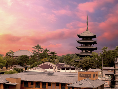 【景観】 貸切風呂に最上階の展望露天風呂、塔側のお部屋など、当館からも五重塔をご覧いただけます