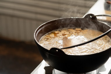 ～*朝食の自家製味噌を使ったお味噌汁*～