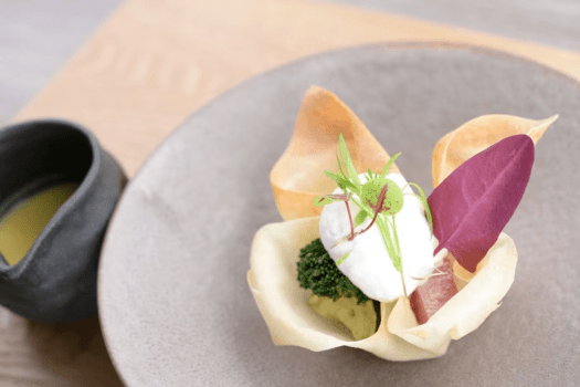 ～*グリル野菜と白身魚の雪山見立て*～