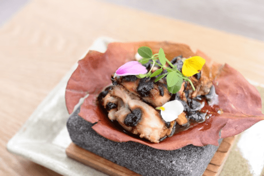 ～*茸とつくば鶏の葱味噌焼き*～