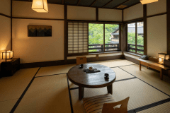 温泉街を望む人気和室／１０畳