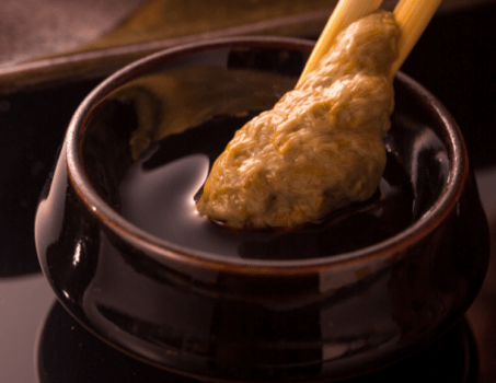 日帰り　夕凪～こだわりの活け松葉ガニ料理を堪能～カニみその刺身、目の前で焼き上げる焼きガニに舌鼓