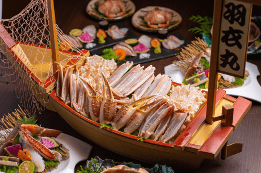 ～潮騒～職人技に舌鼓・湯がき立てを食す！4名様に1杯湯がきたて松葉蟹付き～