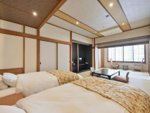 <ベッド付和室12帖~禁煙~>【白木館1階~shiraki~】 <ベッド付和室12帖~禁煙~>【白木館1階~shiraki~】