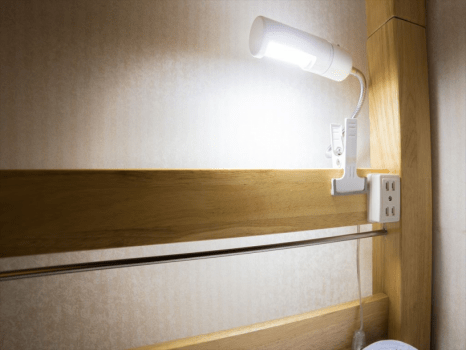 Bed light and electric outlet is equipped for all beds