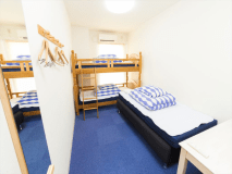 Standard Twin Room
Private room for 1-3 people with shared bathroom.
For 3 people , bunk bed + sofa bed.