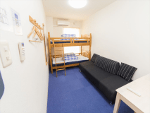 Standard Twin Room
Private room for 1-3 people with shared bathroom.
For 3 people , bunk bed + sofa bed.