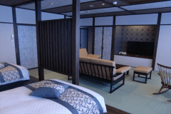 【103　白銀　SHIROGANE】たたみ12畳+ベッド２台　モダンな和洋室