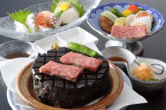 茨城県産黒毛和牛　常陸牛サーロイン+海鮮　筑波石焼き（グレードアッププラン）