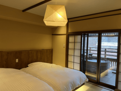 露天風呂付 ベッド和室　wifi完備