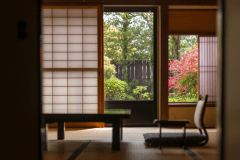 You can see the seasonal Japanese garden from your room.